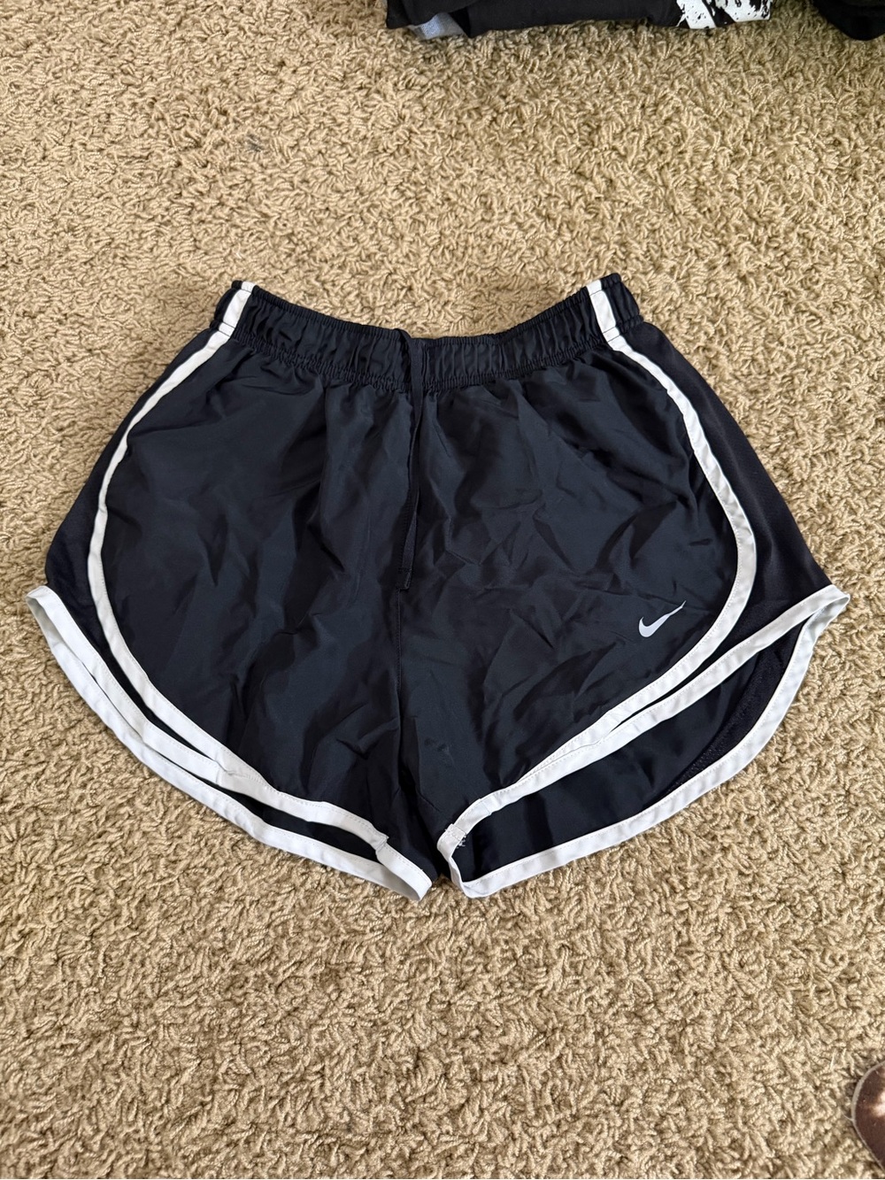 Nike Black Running Shorts with White Trim